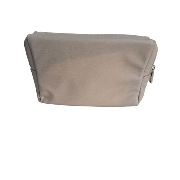 New Yves Saint Laurent Beige Cosmetic Bag Pouch Makeup Small - Picture 4 of 10